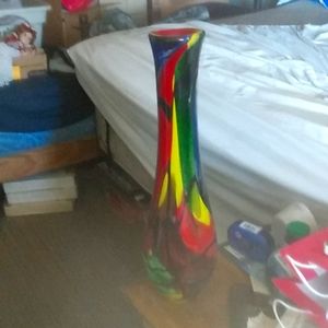 Murano style Hand blown glass vase.